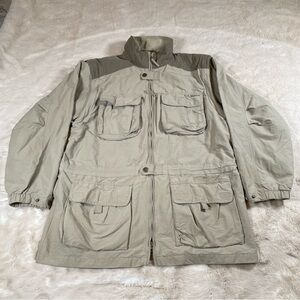 Vintage L.L. Bean Men’s L Reg Khaki Fisherman Jacket Detachable Arms